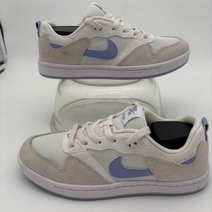 Nike SB Alleyoop Womens Skate Shoes White Purple CQ0369-102 Size 6